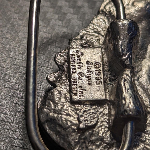 Bad to the Bone Siskiyou Brass Belt Buckle - Picture 5 of 5